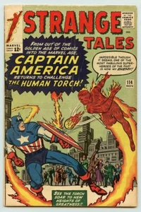 STRANGE TALES #114 VG/FN ( 1963 ) CAPTAIN AMERICA & HUMAN TORCH ( 1ST S.A. CAP ) - Bild 1 von 19