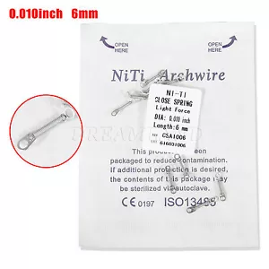 Dental Orthodontic Niti Closed Coil Spring Medium Force 0.010*6mm SP-6 - Picture 1 of 4