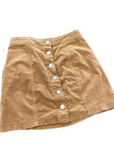 Women’s Ragstock Mini Skirt Tan Velvet Size Medium 28” Waist - Picture 1 of 3