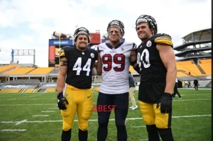 WATT BROTHERS T.J..DEREK..JJ 9/27/20 STEELERS VS TEXANS HEINZ FLD COLOR 8X10 - Picture 1 of 1