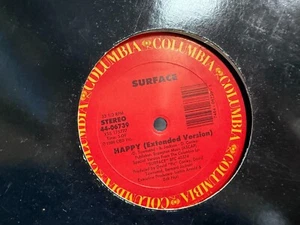 SURFACE HAPPY 12" 1986 COLUMBIA 44-06739 SYNTH FUNK MODERN SOUL R&B - Imagen 1 de 2