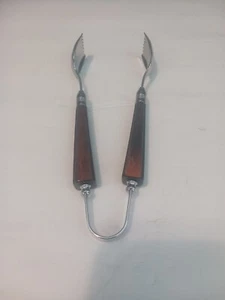 Vintage Bakelit rot braun Barmates Besteck GloHill Zange 7 1/2" - Bild 1 von 5