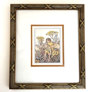 The Tansy Fairy Print by Cicely Mary Barker Wayside Flowers Gold Custom Frame - Bild 1 von 7