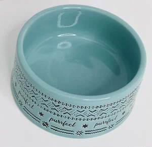PURRFECT Haustier Schüssel 4,5 x 2"" Aqua Futter Wasser Katze Kätzchen Signature Steinzeug Neu - Bild 1 von 7