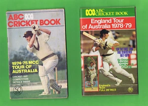 #WW.   TWO ABC CRICKET BOOKS - ENGLAND IN  AUSTRALIA 1978-1979, 1974-75 MCC TOUR - Picture 1 of 1