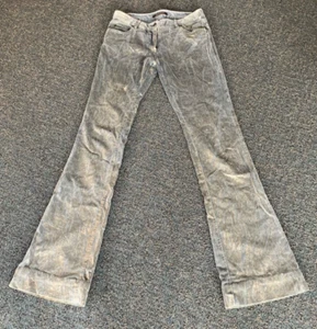 ROBERTO CAVALLI AUTHENTIC FIRENZE WOMEN'S PANTS SIZE 44 GRAY/GOLD GLITTER - Picture 1 of 15
