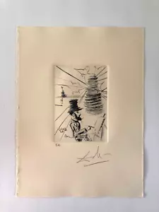 Salvador Dali TOULOUSE LAUTREC Surrealism Drypoint Etching  Signed - Picture 1 of 11