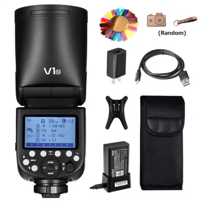 Godox V1-N V1N 2.4G TTL HSS Round Head Speedlite Flash Light For Nikon Camera - Image 1 of 4