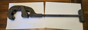 Antique Vintage Pipe Cutter Heavy Duty 2 1/2in All Metal 23" Open 20" Close No 2 - Picture 1 of 8