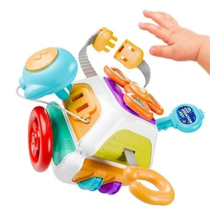 Busy Board 10 In 1 Busy Cube Toddlers 2-3 Montessori Sensory Activities Toy - Picture 1 of 10