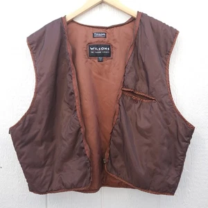 Vintage Wilsons Lederjacke Futter XL braun Weste Thinsulate Ersatz EUC - Bild 1 von 6