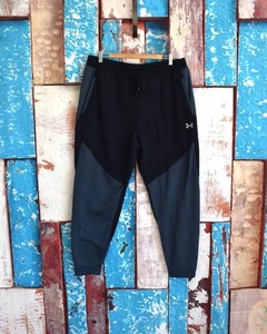 Men's Under Armour Joggers Loose Fit Sweatpants Coldgear XXLARGE Black/Gray - Picture 1 of 12
