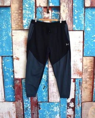 Men's Under Armour Joggers Loose Fit Sweatpants Coldgear XXLARGE Black/Gray - Image 1 of 4