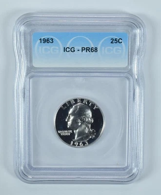 1963 Washington Quarter PR68 ICG *1527 - Image 1 of 4