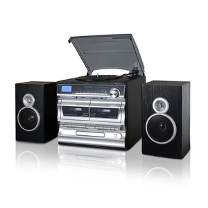 Trexonic Giradischi Vinile 3 Velocità Impianto Stereo Casa con Lettore CD, Doppia Cassa - Foto 1 di 1