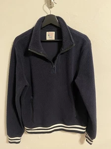 Champion X Todd Snyder Navy half zip fleece M deep pile - Picture 1 of 4