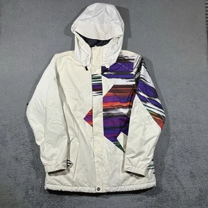 Y2k White and purple Volcom Thermonite ski jacket Women’s Medium - Picture 1 of 9