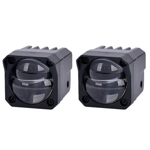 LED Motorcycle Spotlights 2pcs White Yellow 40W Waterproof Auxiliary Lights - Picture 1 of 11