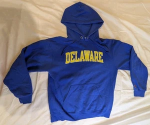 Champion Delaware NCAA Blue Hens Hoodie Mens Md Hooded Sweatshirt UofD Medium - Picture 1 of 8