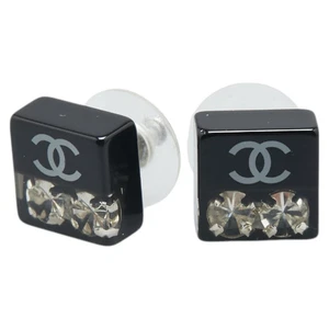 CHANEL COCO Mark rhinestone Stud earring Women 【Used】 - Picture 1 of 6