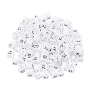 Clothes Hanger Marker XS Size Tag White 150 Pack Fits 3mm Rod Color Coding - Picture 1 of 5