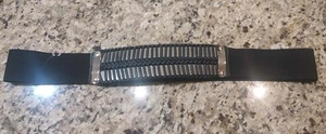 Torrid Black Leather Gold Metal Accent Stretch Waist Belt Snap Plus Size 3 3XL - Picture 1 of 5