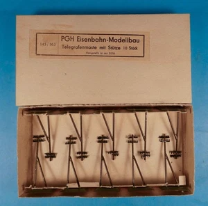 PGH PLAUEN DEUTSCHE HO METALL TELEGRAPHENMASTEN MIT STÜTZE - VINTAGE & SELTEN - OB! - Bild 1 von 3