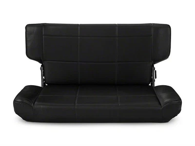 Asiento trasero negro plegable y abatible Smittybilt 41515 1997-2006 para Jeep Wrangler TJ Foto 1 de 3
