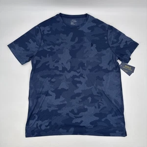 Camiseta Polo Ralph Lauren Para Hombre XL Azul Multi Camuflaje Cuello Redondo Manga Corta - Imagen 1 de 5