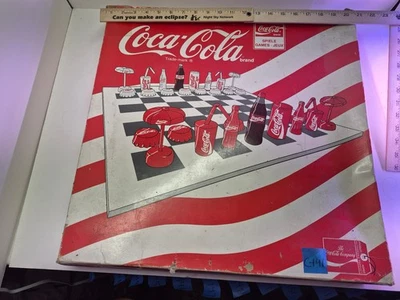 Vintage 1988 Coca Cola Chess Set Game Ceramic and Metal C-141 - Image 1 of 4