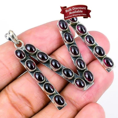 Colgante de boda único chakra sacro de plata de ley granate hessonita natural Foto 1 de 4