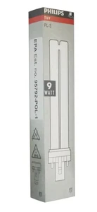 Philips TUV PL-S 9w Single Tube 2-pin G23 Compact UVC Germicidal lamp 325126 T2 - Picture 1 of 2