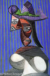 PABLO PICASSO THE BUST OF WOMAN CUBISM SURREALISM ART GICLEE PRINT FINE CANVAS - Picture 1 of 4
