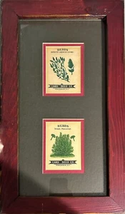 Antigua tarjeta litografiada cromada enmarcada y mate Co paquetes hierbas 1910 certificado de autenticidad - Imagen 1 de 18