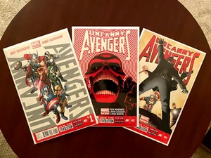 (Lotto di 3 fumetti) Uncanny Avengers #1 #2 #3 (Marvel 2012) Rick Remender - Foto 1 di 7