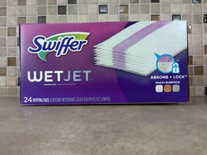 SWIFFER WETJET NO SCENT FLOOR CLEANER REFILL PADS 24 PK OB-108 - Picture 1 of 7
