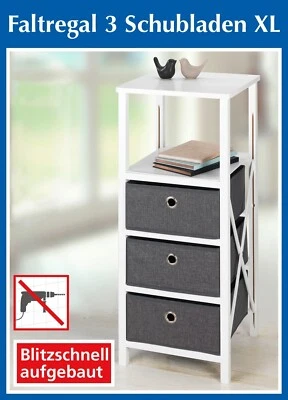 Faltregal 3 Schubladen XL - Bild 1 von 4