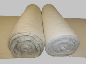 COTTON THERMAL CURTAIN DOMETTE INTERLINING in WHITE or NATURAL - Picture 1 of 9