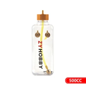 1 Piece 500ML Transparent Fuel Tank Golden Material Cap For Gas plane/RC Model - Picture 1 of 17
