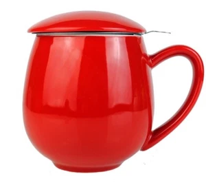 ROTER TEETASSE UND AUFGUSS - LOSER TEE ROOIBOS GRÜNER TEE SCHWARZER TEESIEB OOLONG - Bild 1 von 3