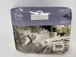 Jubilee Wilford Manor Twin Sheet Set. Shabby Chic Look-New - Picture 1 of 5