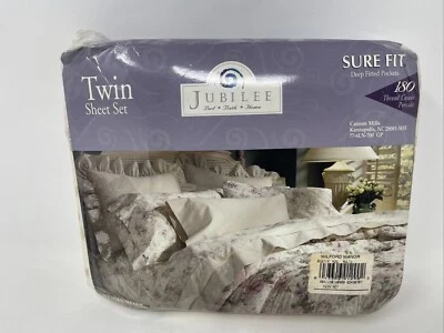 Jubilee Wilford Manor  Twin Sheet Set. Shabby Chic Look-New - Image 1 of 4
