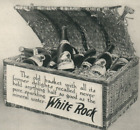 1905 White Rock Sparkling Mineral Water Store Display Wicker Basket Print Ad