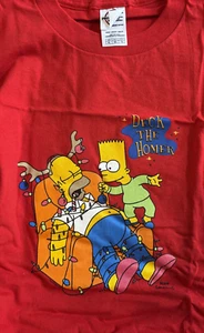 BART SIMPSON T-Shirt Weihnachten DECK THE HOMER X-Large Bart Deko Homer NEU - Bild 1 von 3