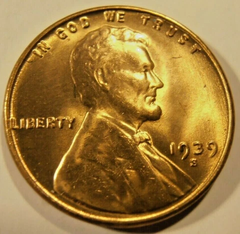 1939 S LINCOLN CENT - BU coin from a nice roll Cover