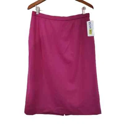 Falda lápiz rosa 100 % lana virgen Pendleton vintage años 80 talla 12 nueva con etiquetas Foto 1 de 4