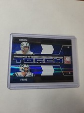 Joe Namath/Brett Farve 2009 Donruss Elite Passing The Torch Blue /199 #3 Jets