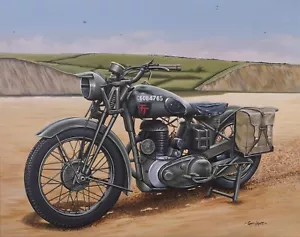 BSA WD - M20 Motorradkunst A4 Druck - Bild 1 von 1