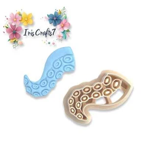Octopus Tentacle Cutter for Polymer Clay Earrings - Picture 1 of 5