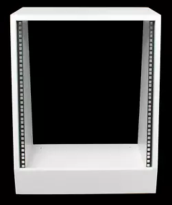 Unità/custodia/armadio in legno angolato bianco 12u 19" pollici per studio/DJ/registrazione - Foto 1 di 10